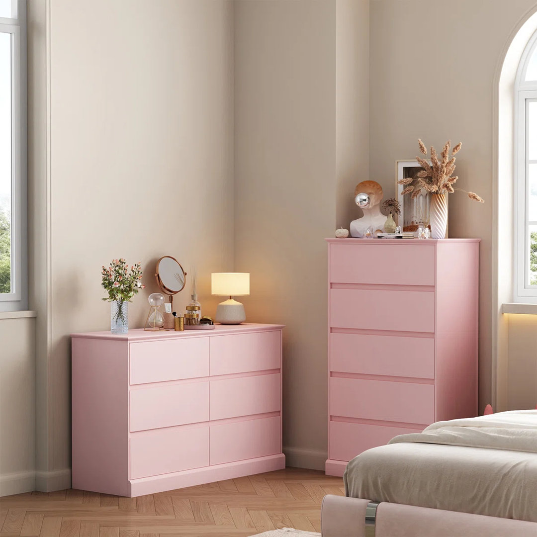 6 Drawer 47.2" W Double Dresser
